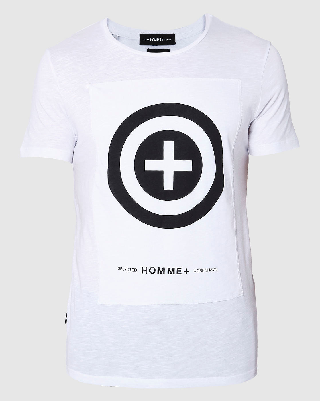 White Printed Crew Neck T-Shirt