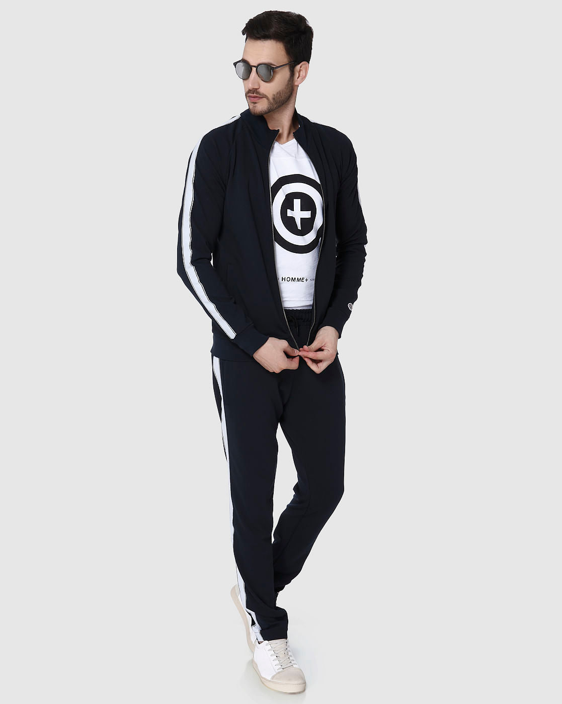 Navy Blue Tape Detail Jacket