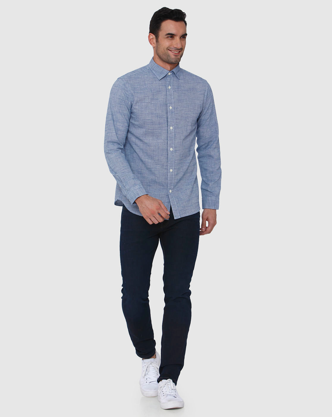 Blue Check Full Sleeves Shirt