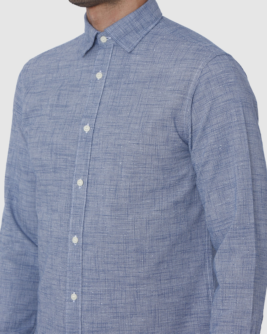 Blue Check Full Sleeves Shirt