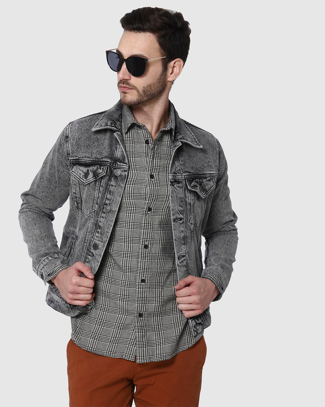 Black Check Full Sleeves Shirt