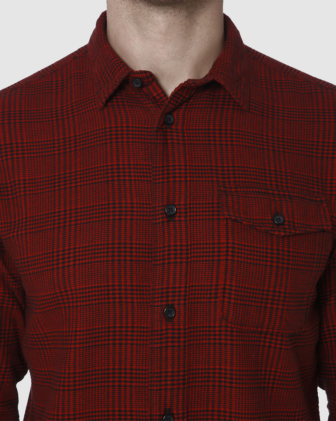 Red Check Full Sleeves Shirt