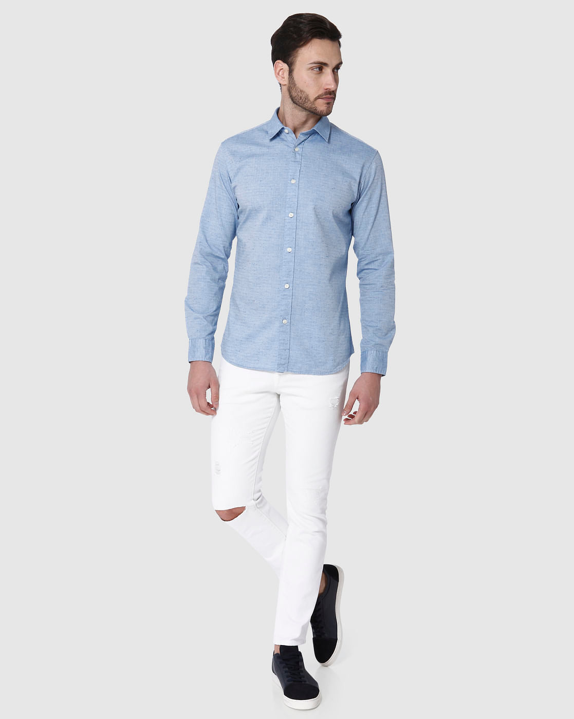Blue Full Sleeves Shirt