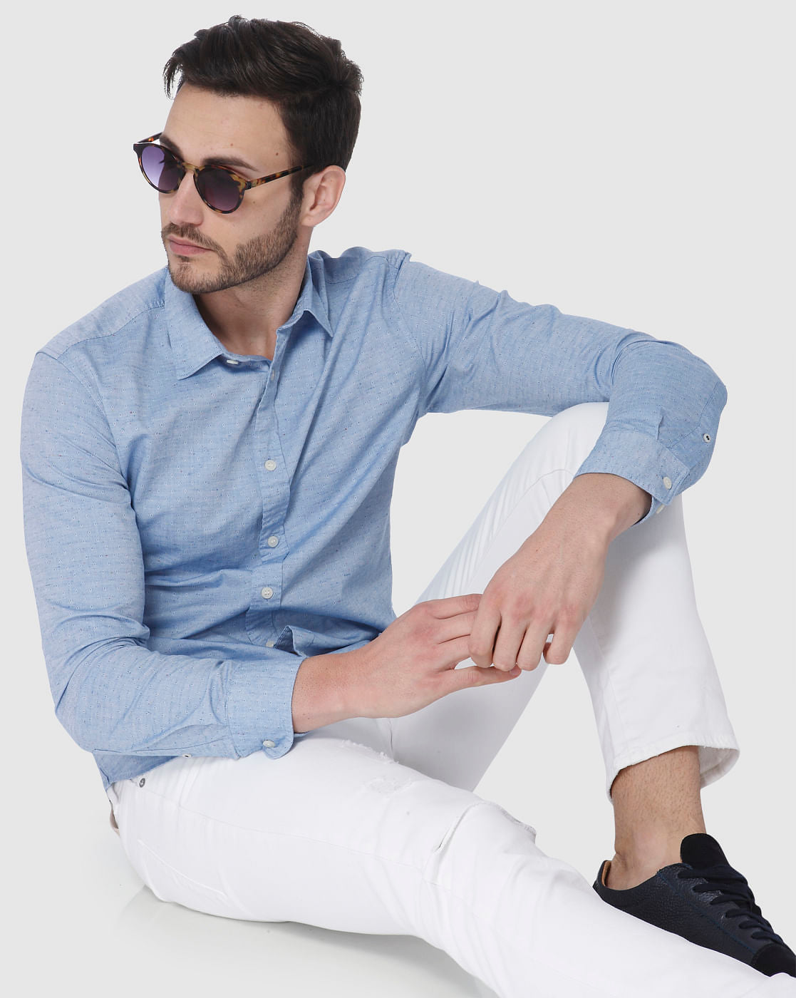 Blue Full Sleeves Shirt