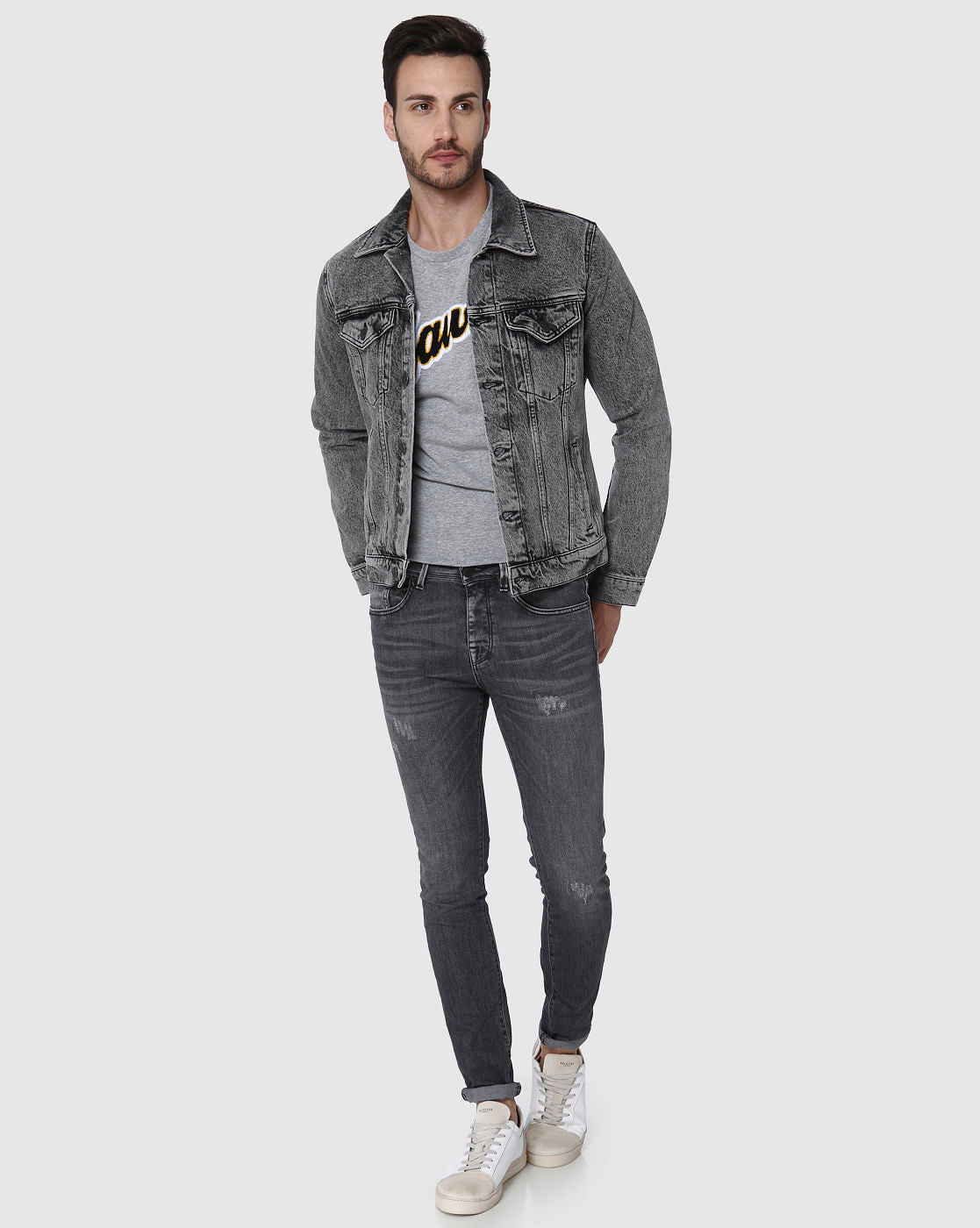 Black Washed Denim Jacket