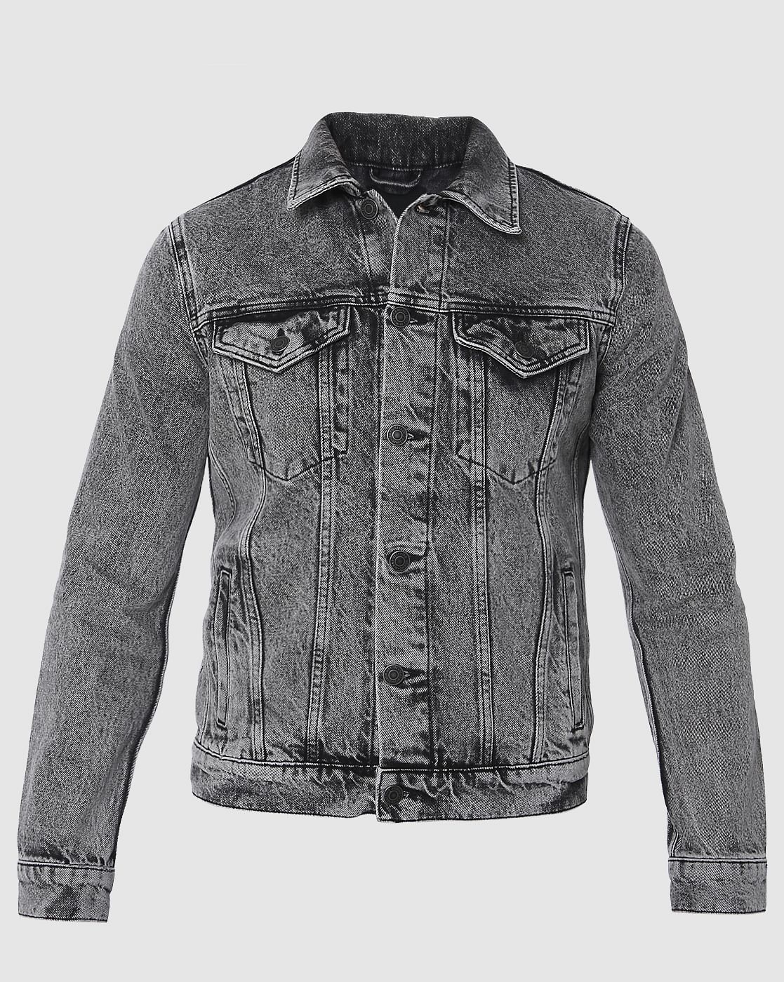 Black Washed Denim Jacket