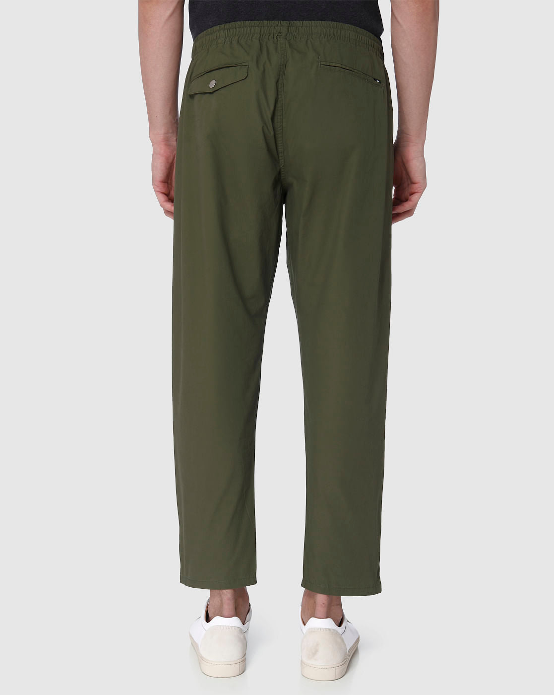 Green Drawstring Tapered Fit Pants