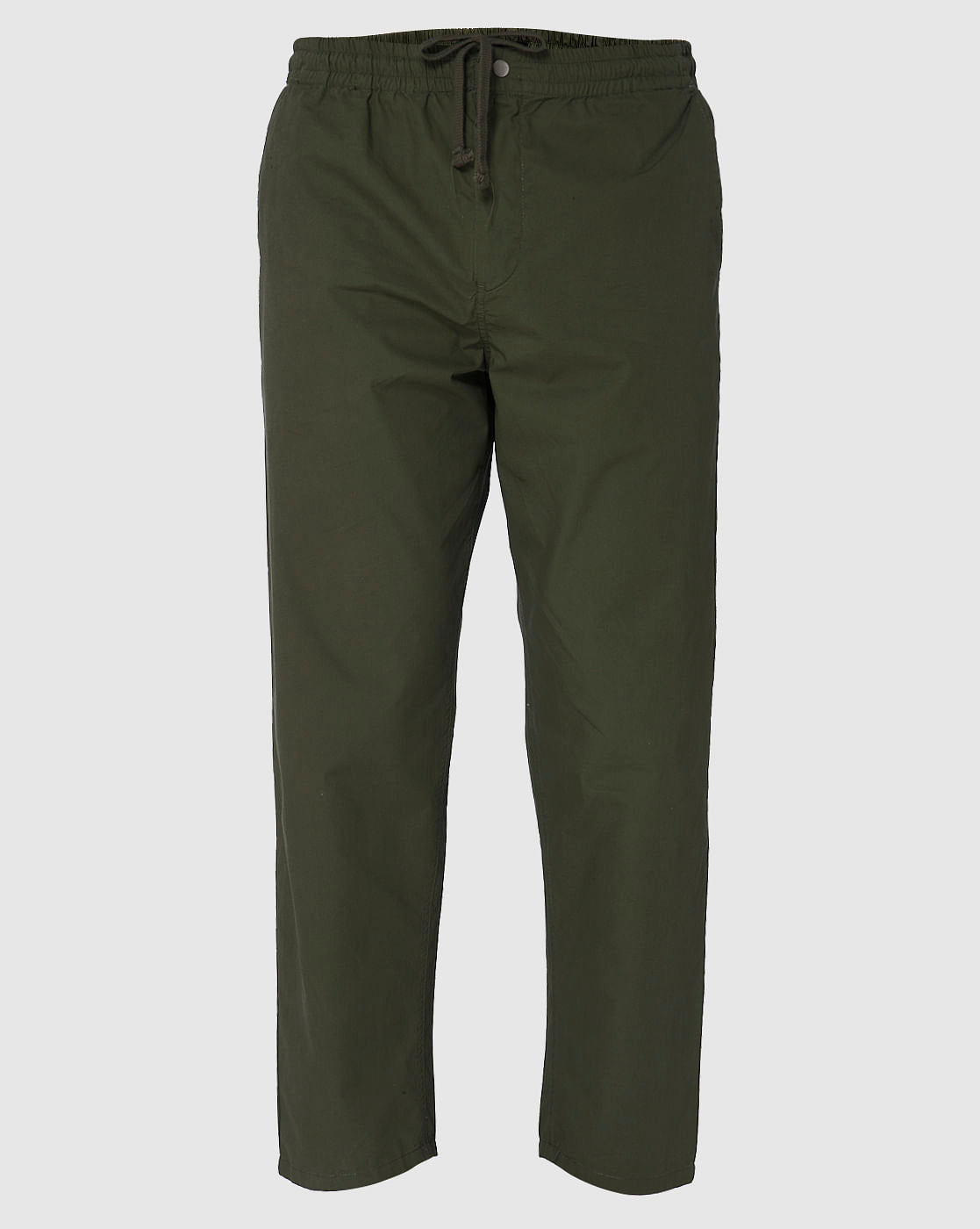 Green Drawstring Tapered Fit Pants