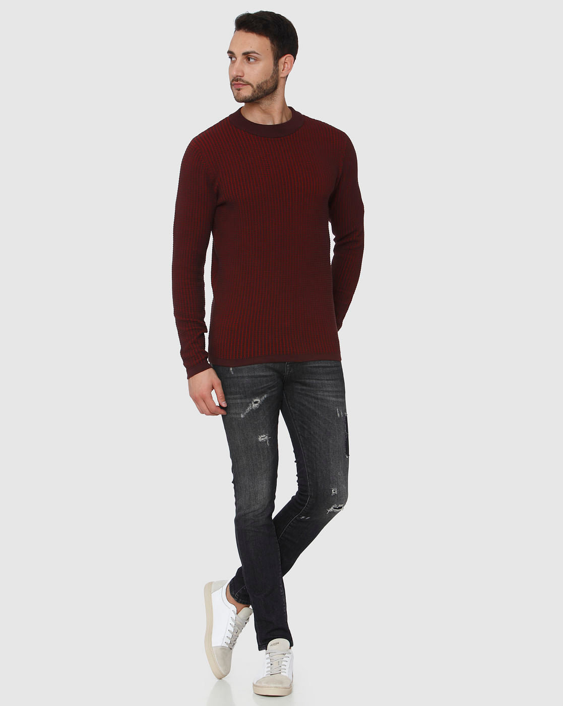 Red Check Pullover