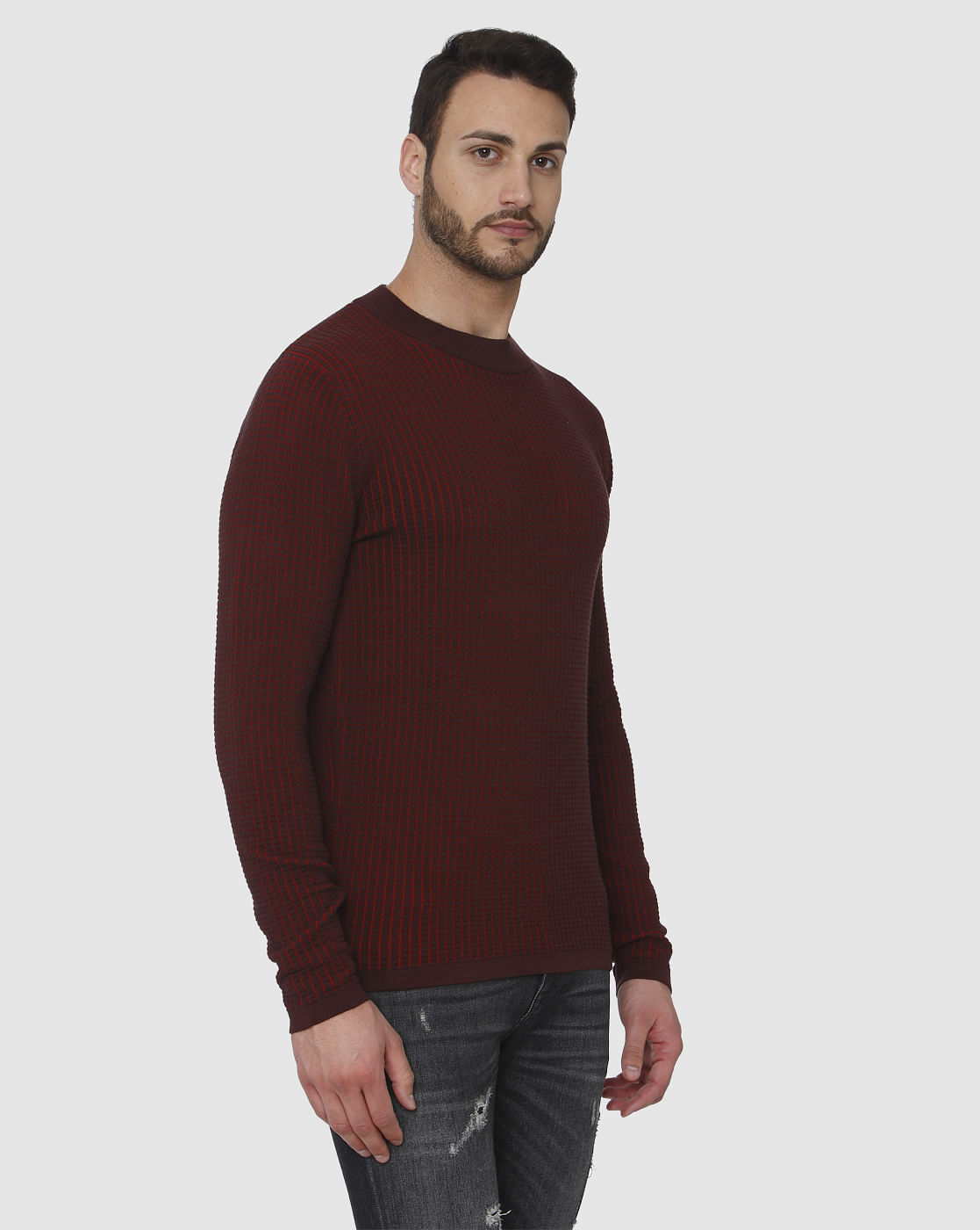 Red Check Pullover