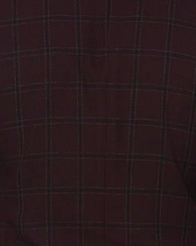 Burgundy Check Blazer
