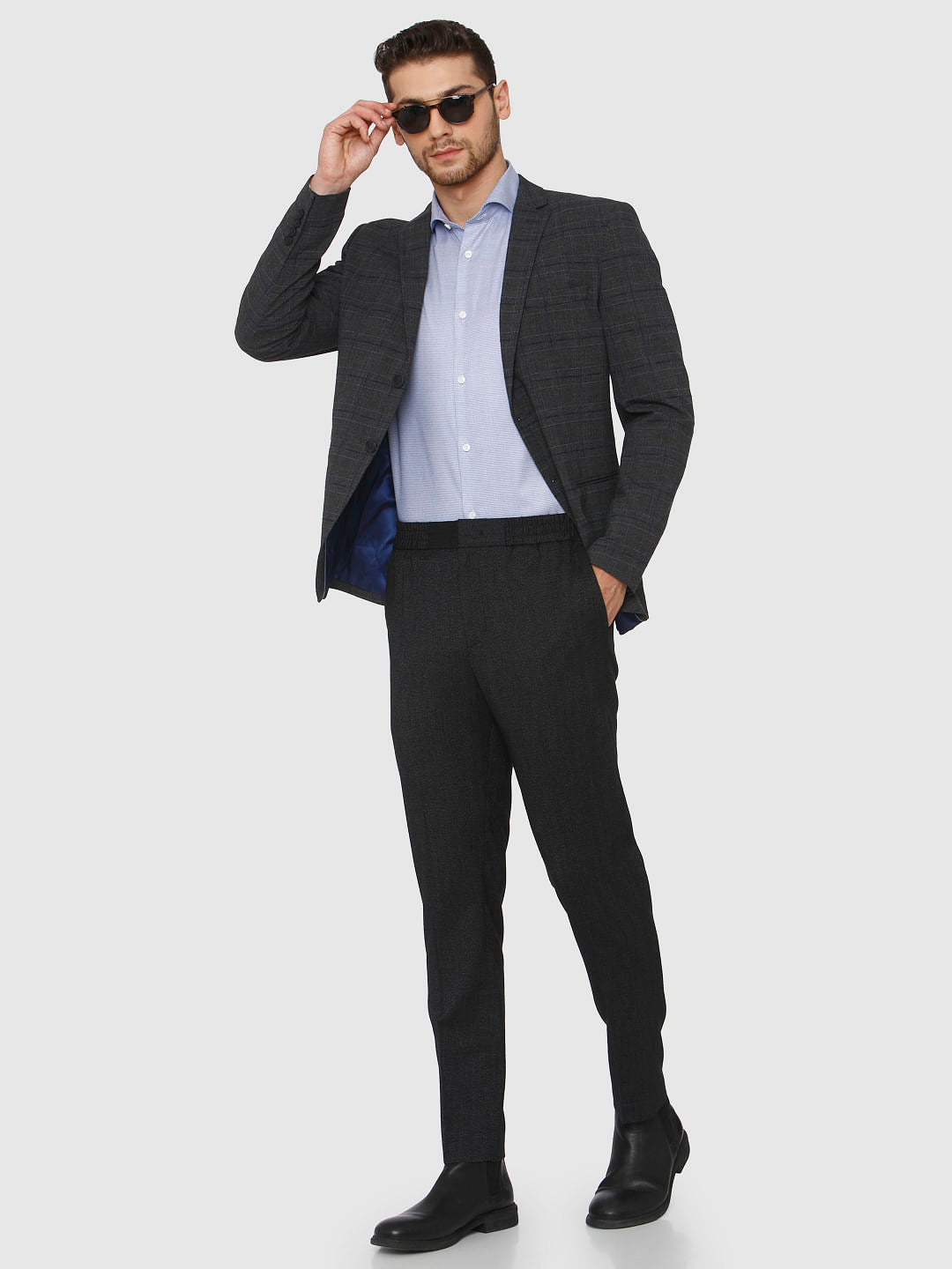 Black Tapered Fit Trousers