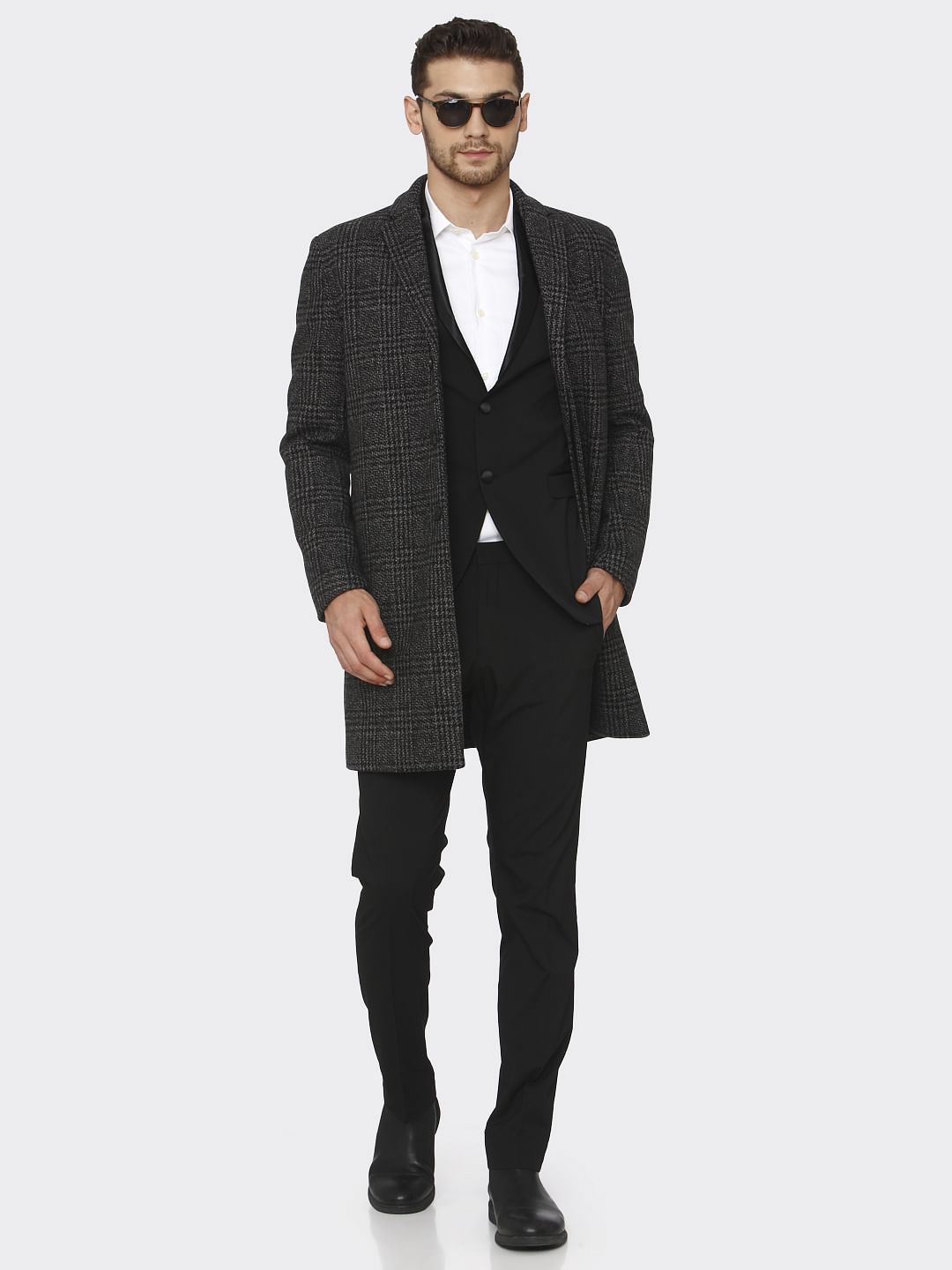 Grey Check Coat