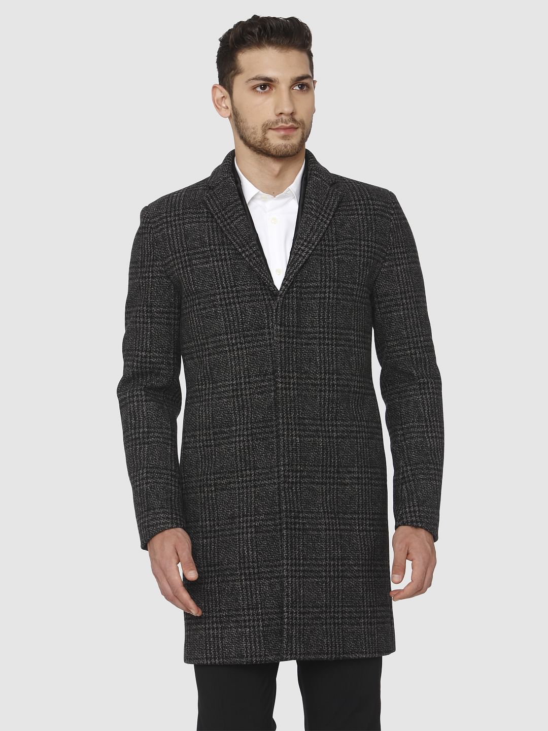 Grey Check Coat