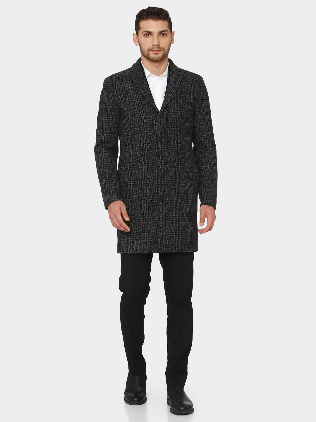 Grey Check Coat
