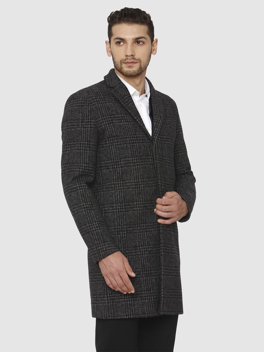 Grey Check Coat