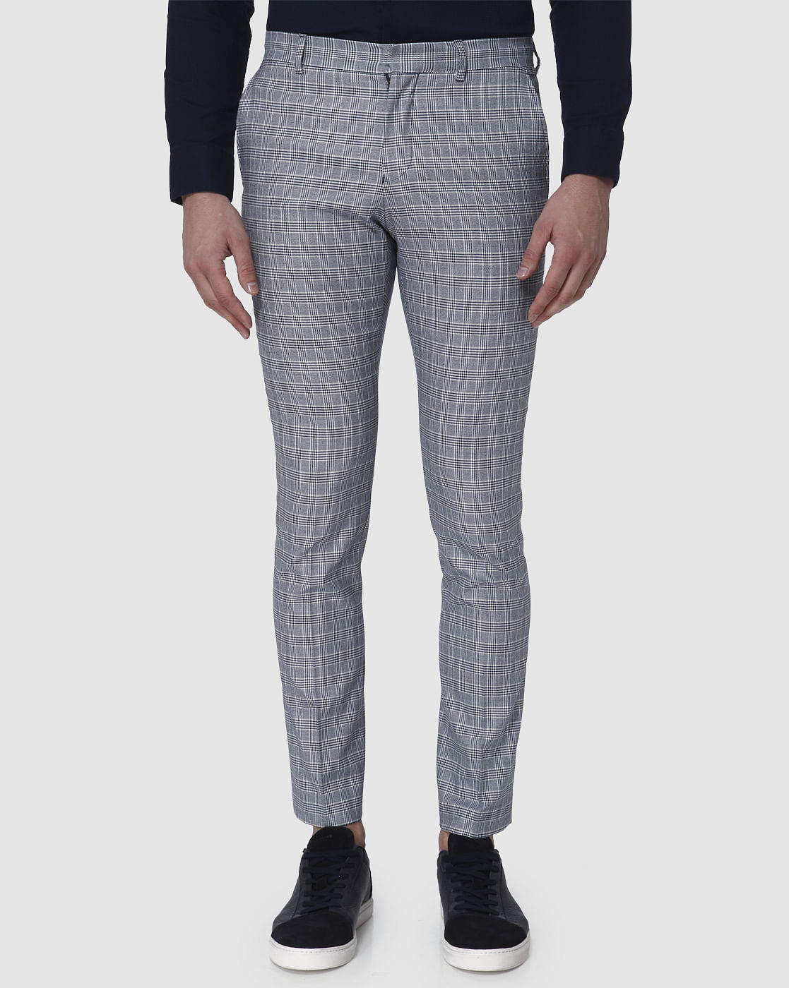 Blue Check Trousers