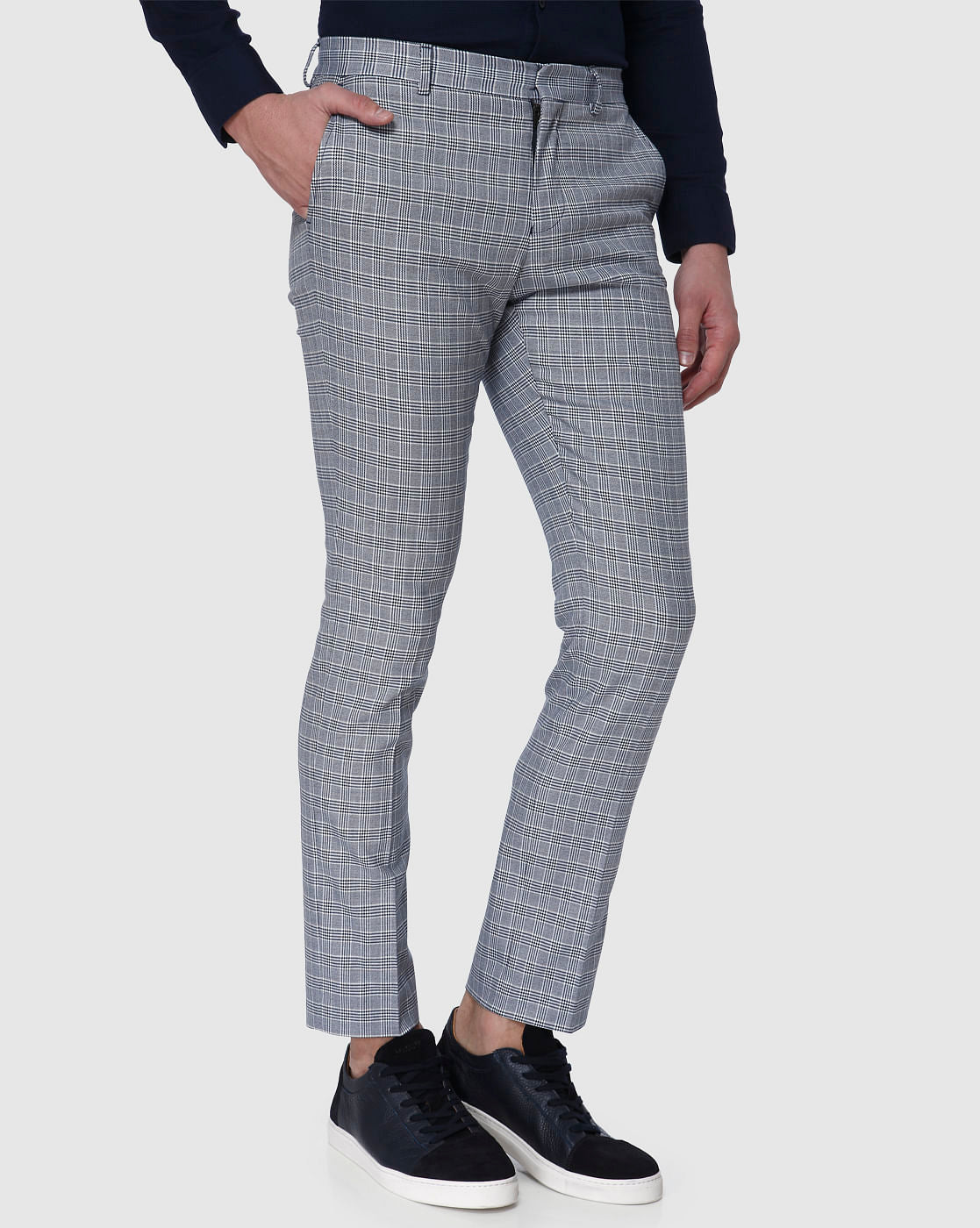 Blue Check Trousers