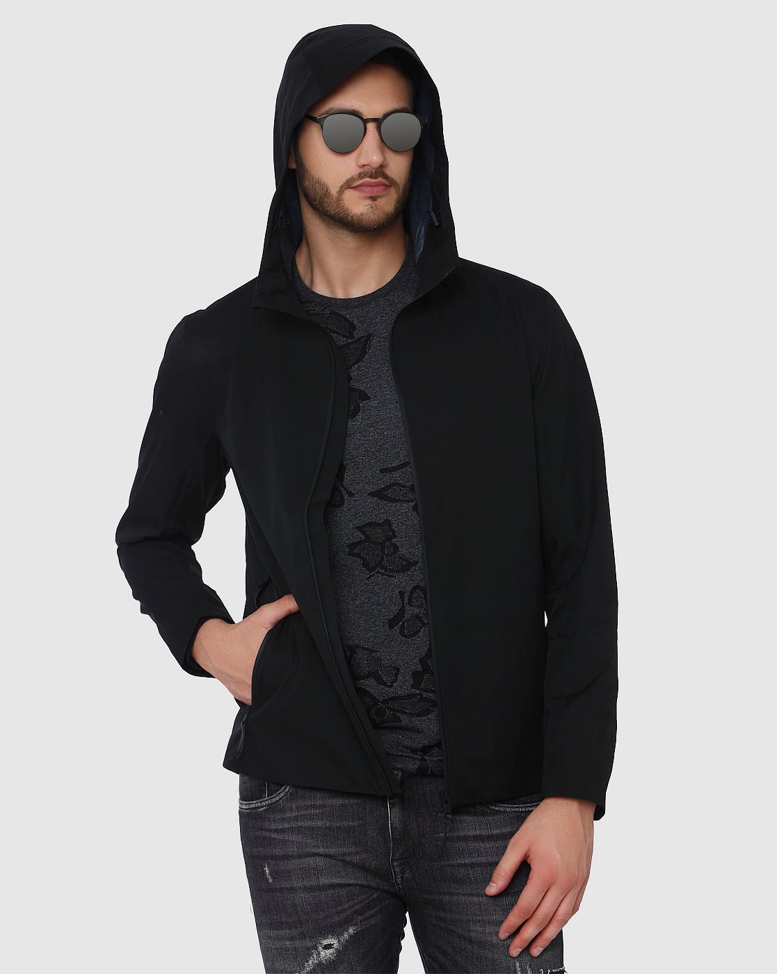 Black Hooded Jacket