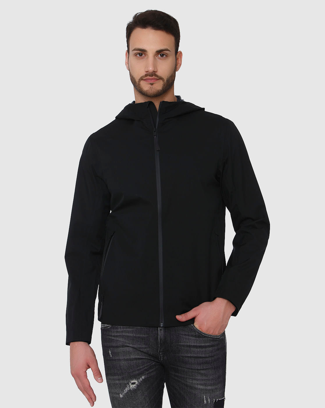 Black Hooded Jacket