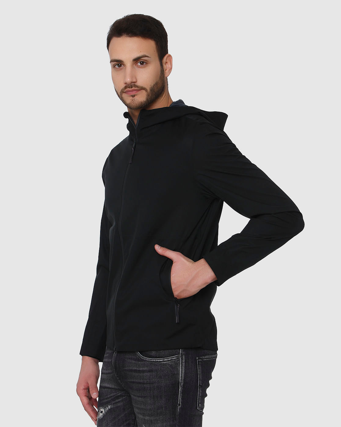 Black Hooded Jacket