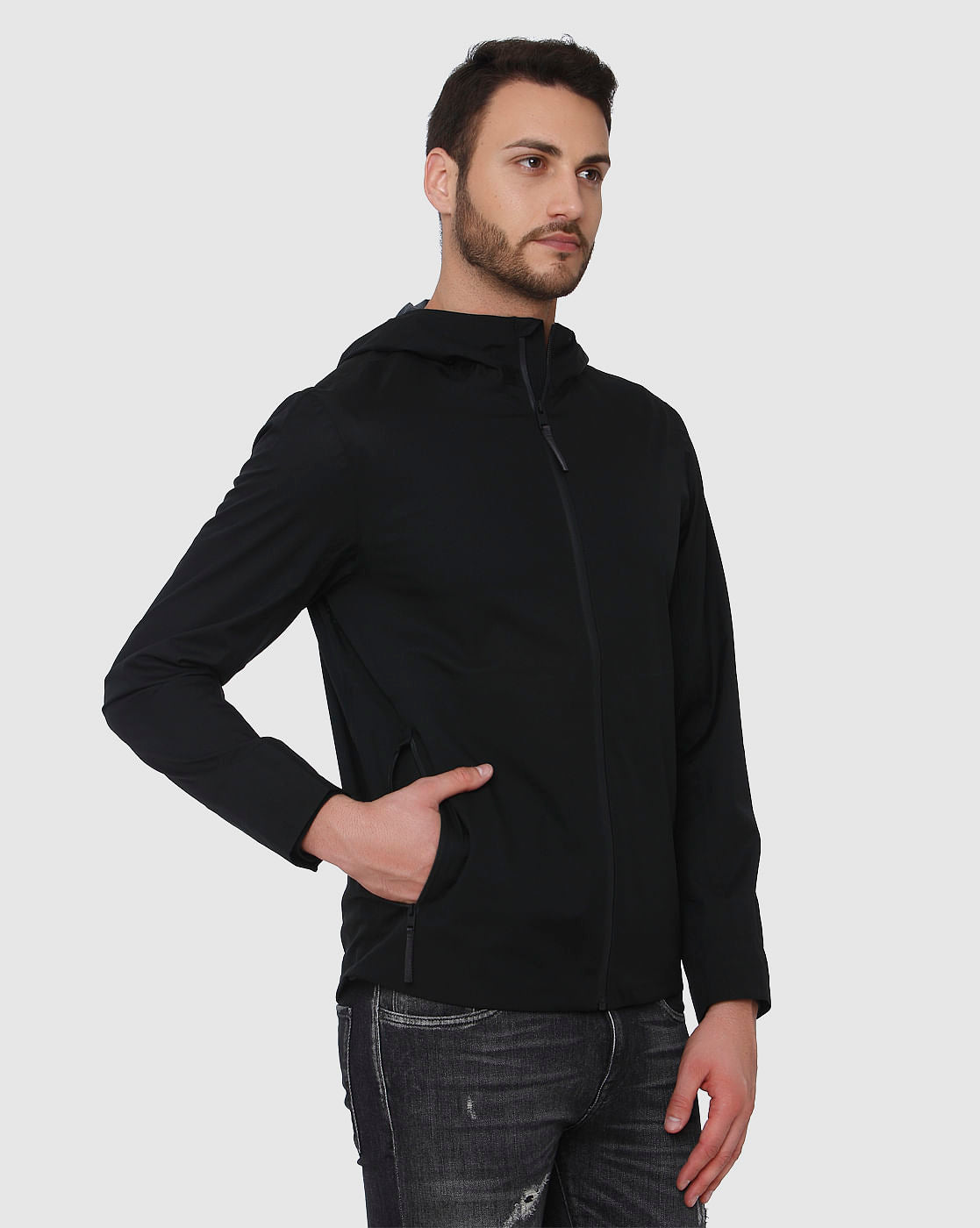 Black Hooded Jacket