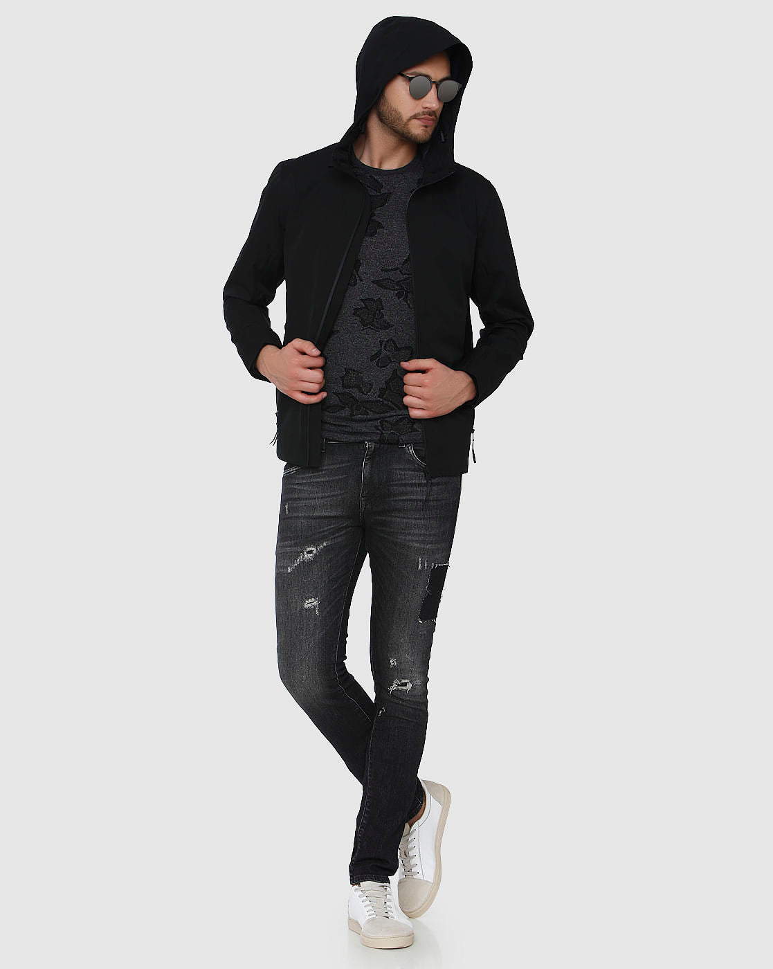Black Hooded Jacket