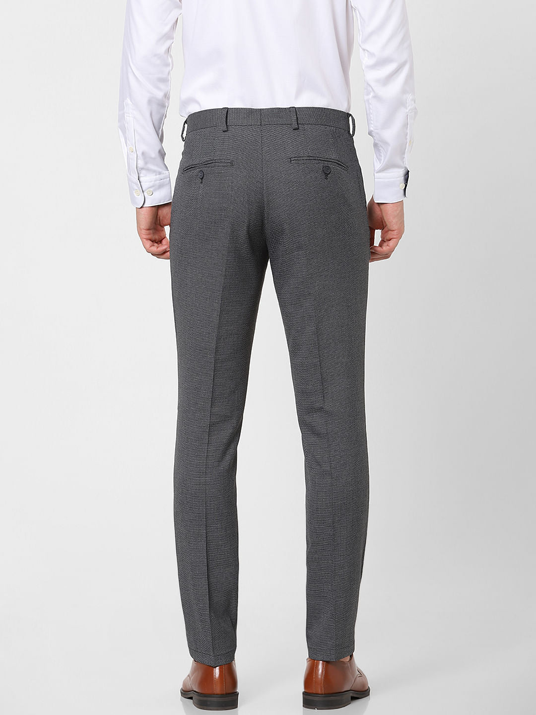 Grey Slim Fit Trousers