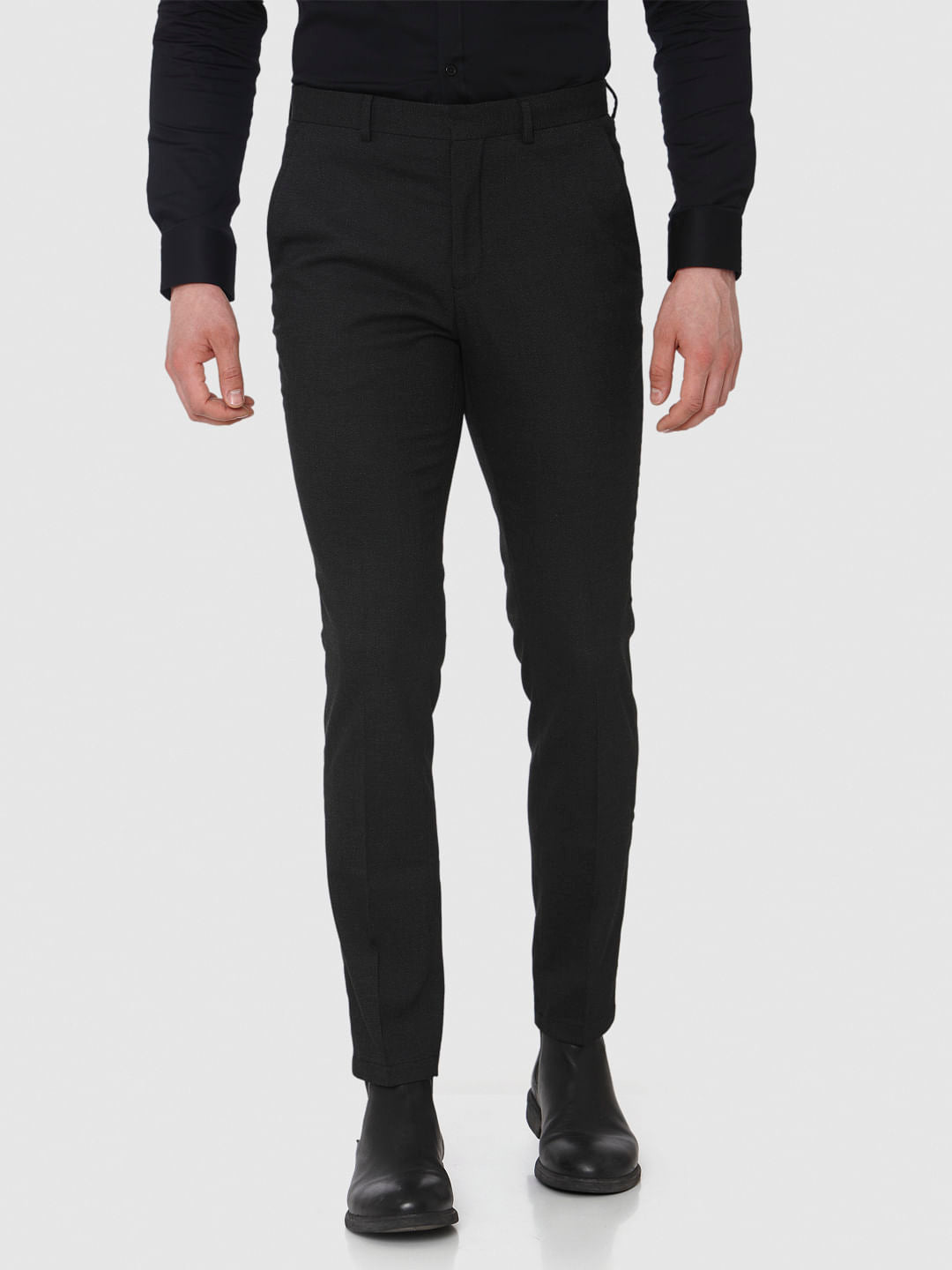 Black Slim Fit Formal Trousers