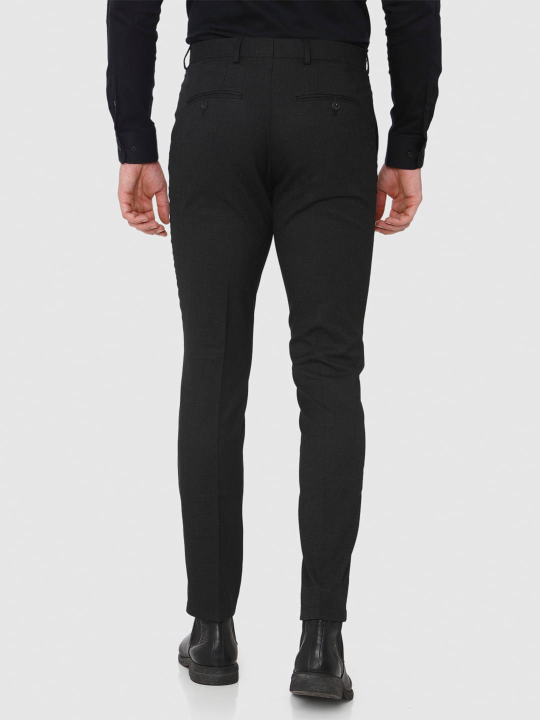Black Slim Fit Formal Trousers