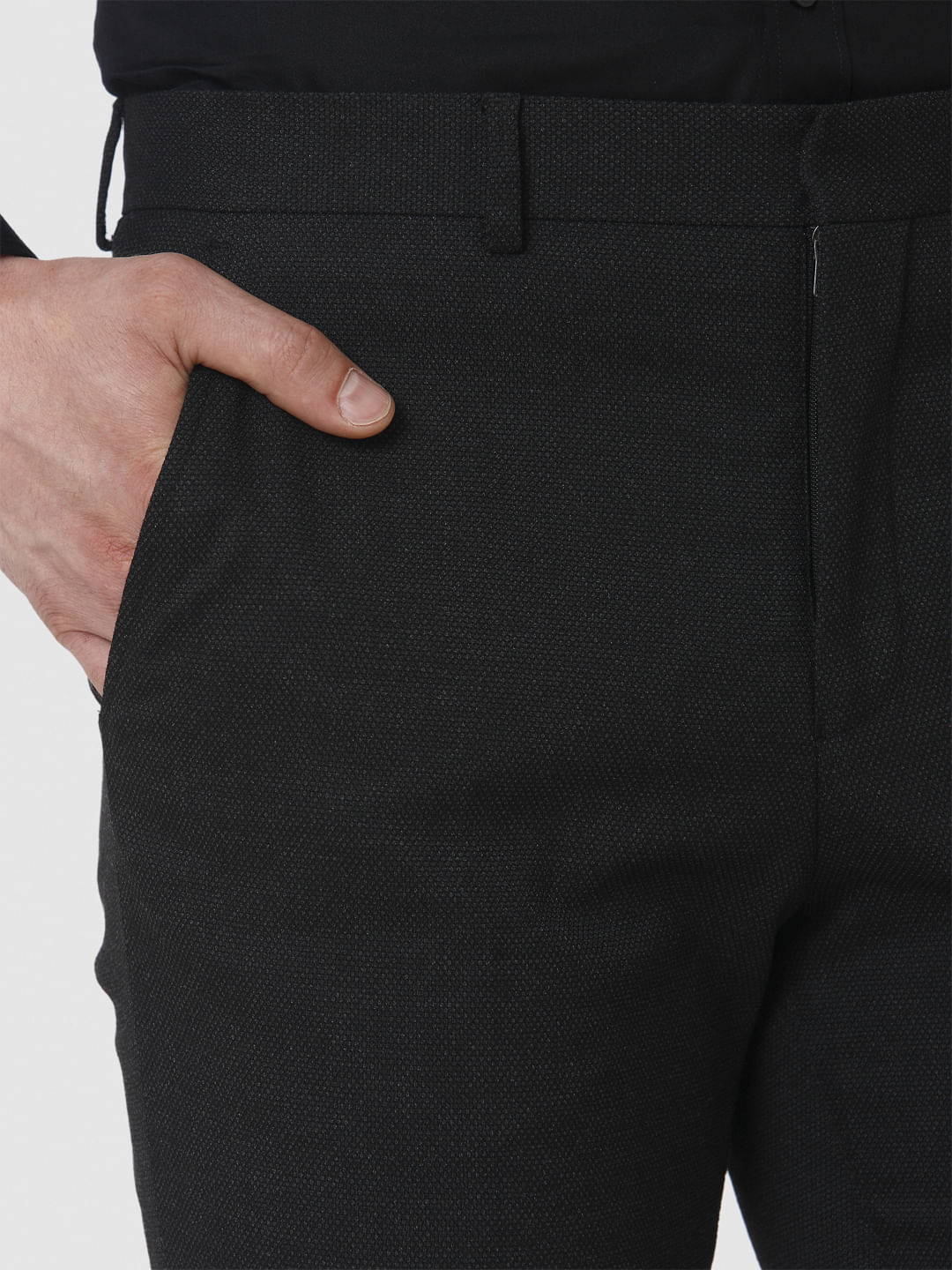 Black Slim Fit Formal Trousers