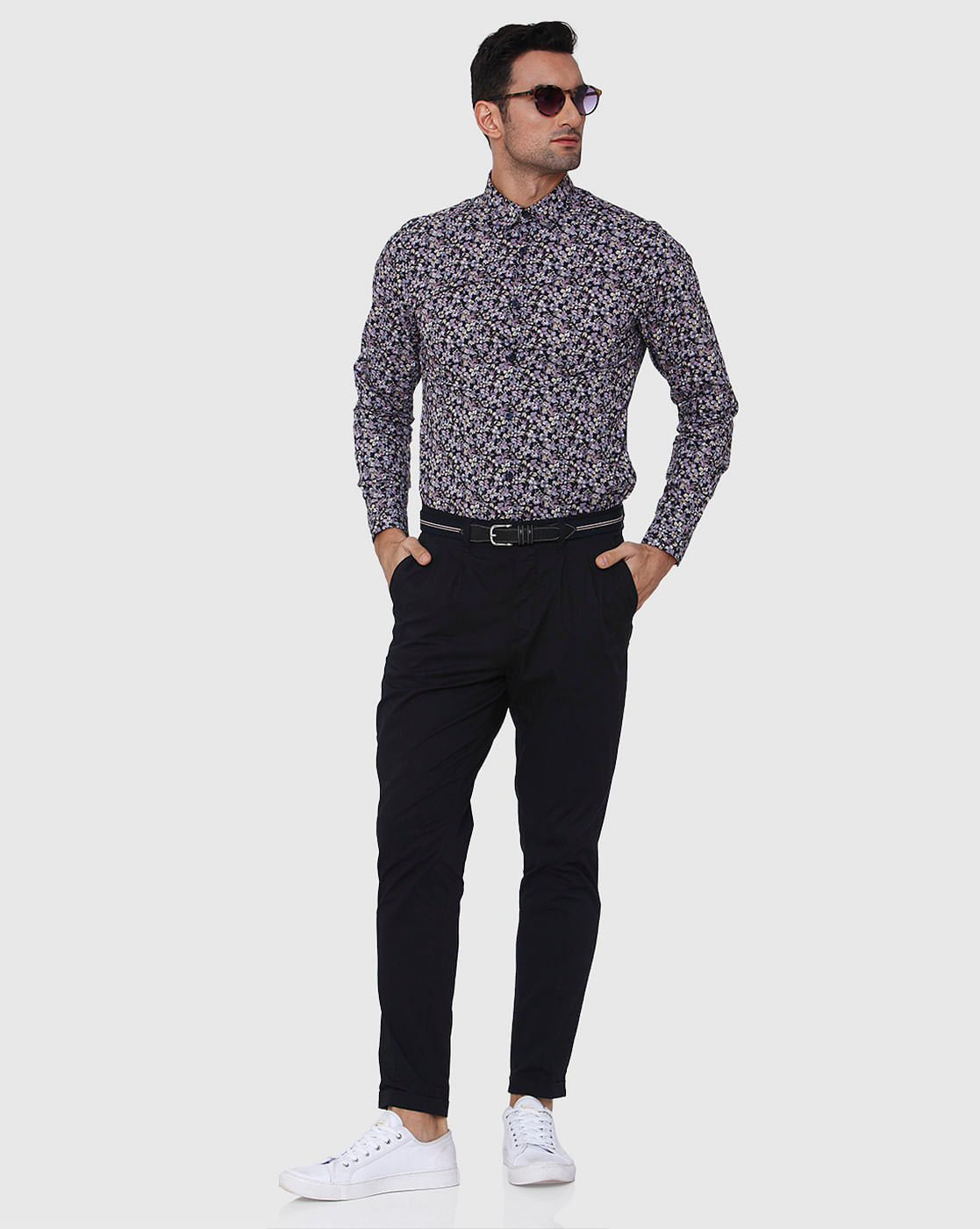 Black Tapered Fit Pants