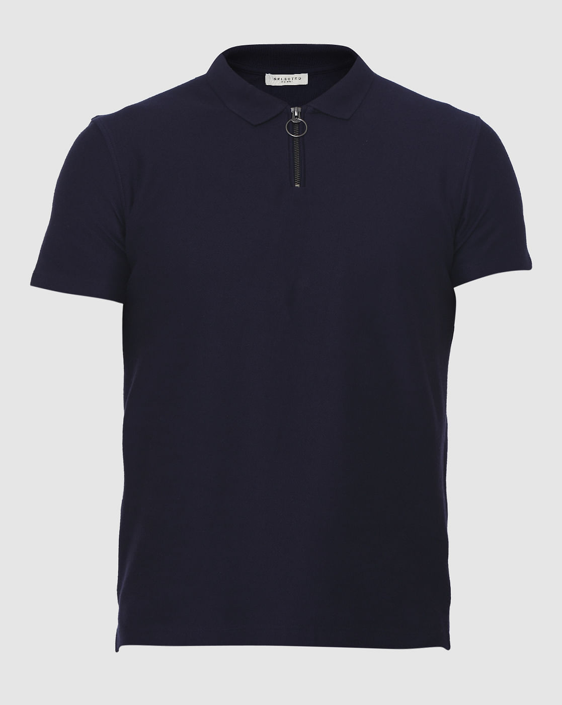 Blue Polo Neck T-Shirt