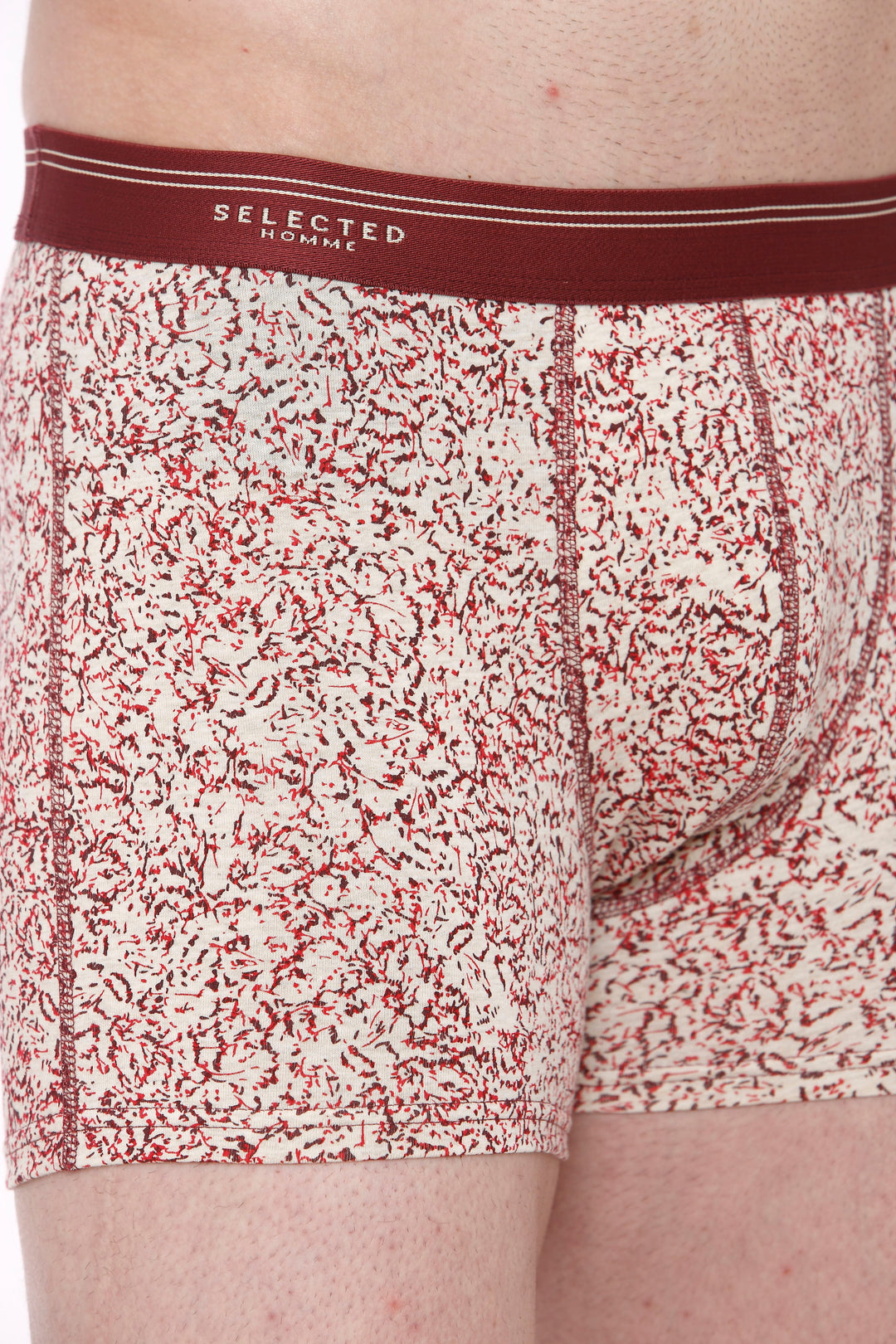 Red Printed Trunks