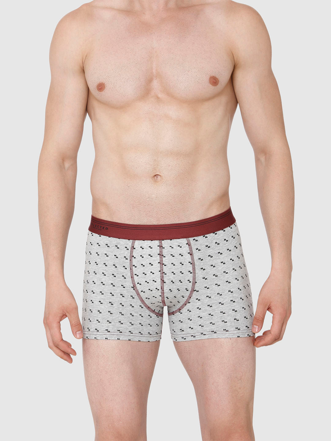 Light Grey All Over Print Trunks