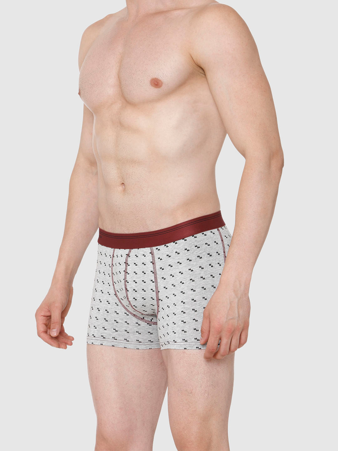 Light Grey All Over Print Trunks