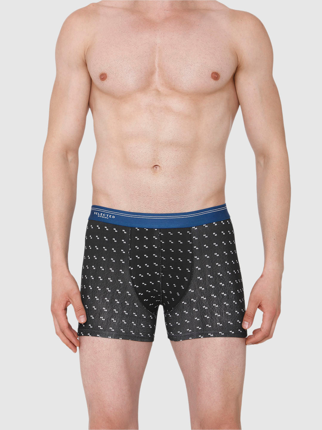 Black All Over Print Trunks