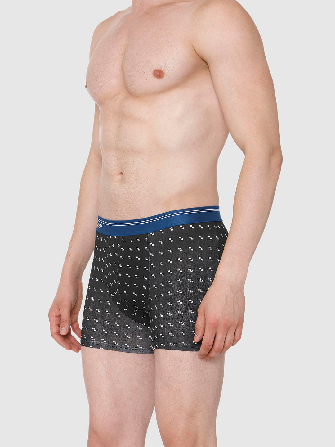 Black All Over Print Trunks