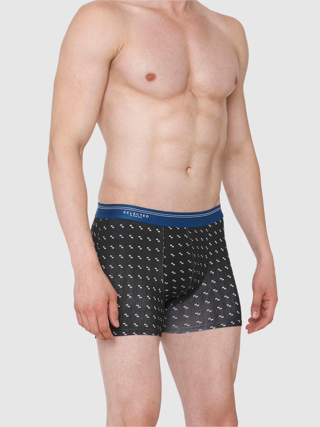 Black All Over Print Trunks