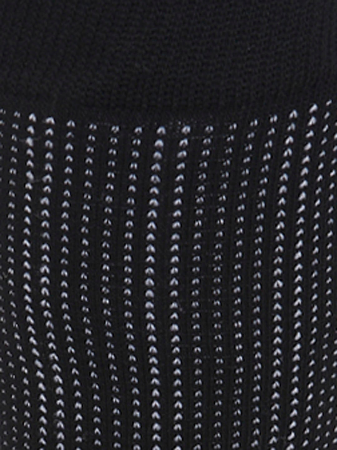 Black Printed Mid Calf Length Socks