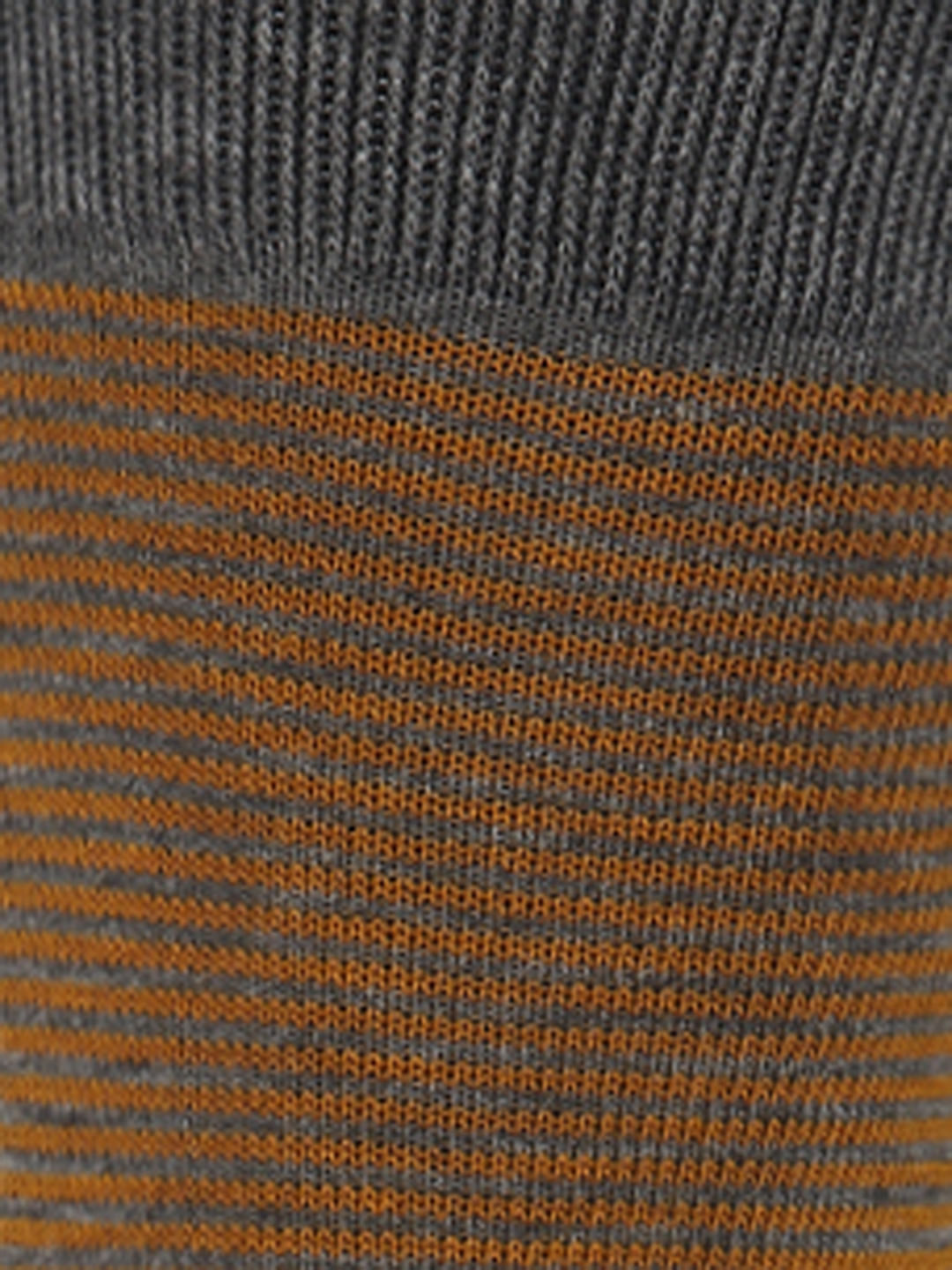 Orange Striped Mid Calf Length Socks