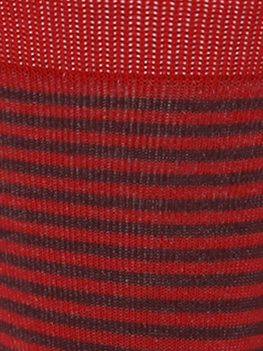 Red Striped Mid Calf Length Socks