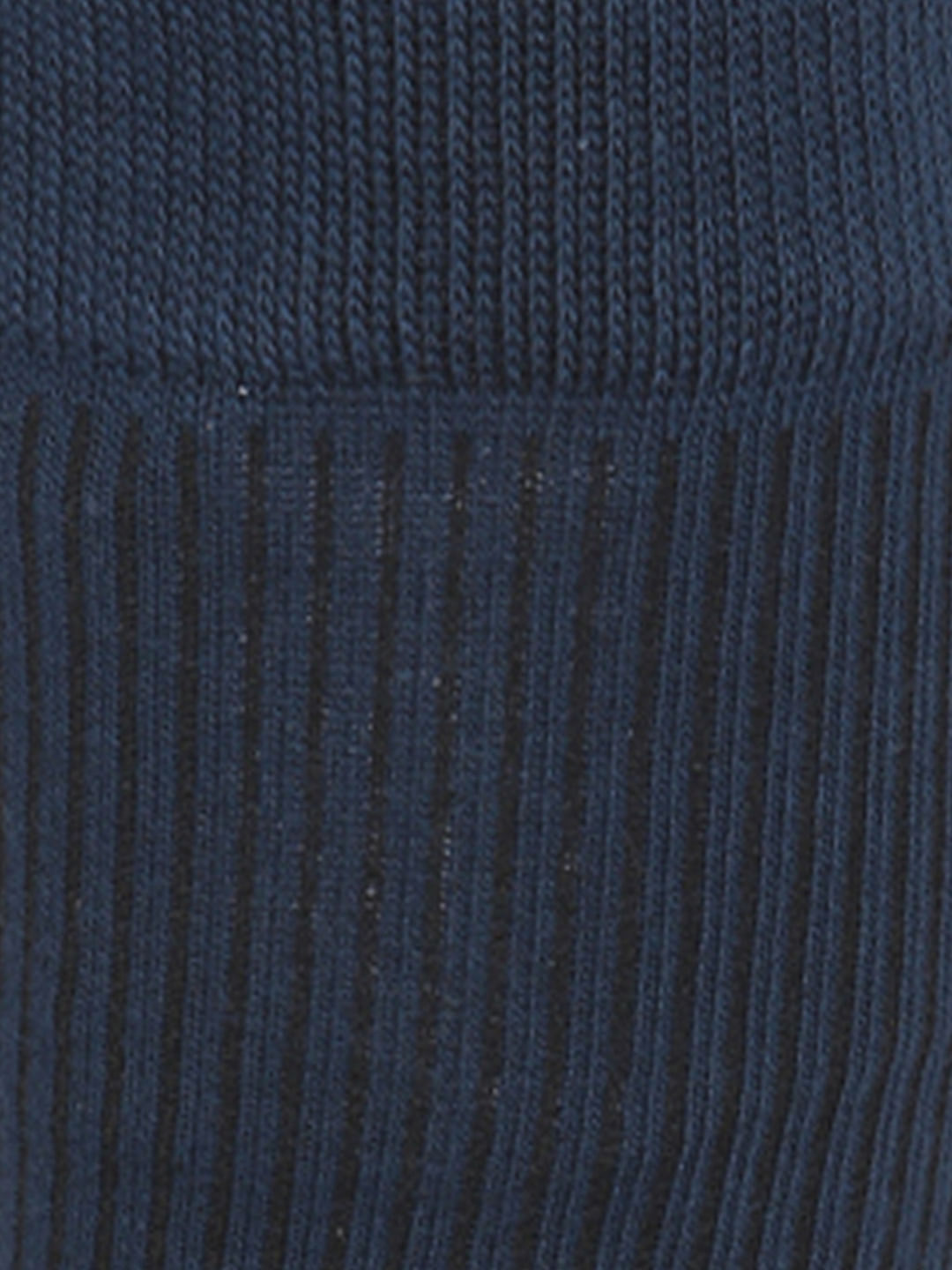 Blue Ribbed Mid Calf Length Socks