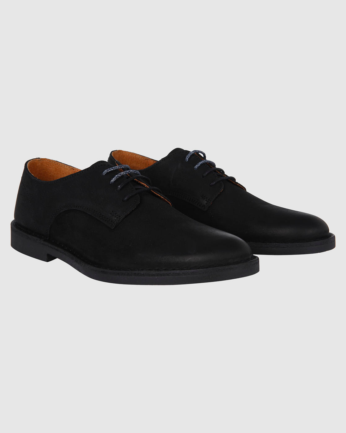 Black Leather Derby Formal Shoes