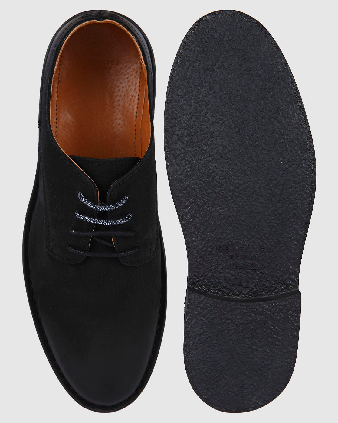 Black Leather Derby Formal Shoes