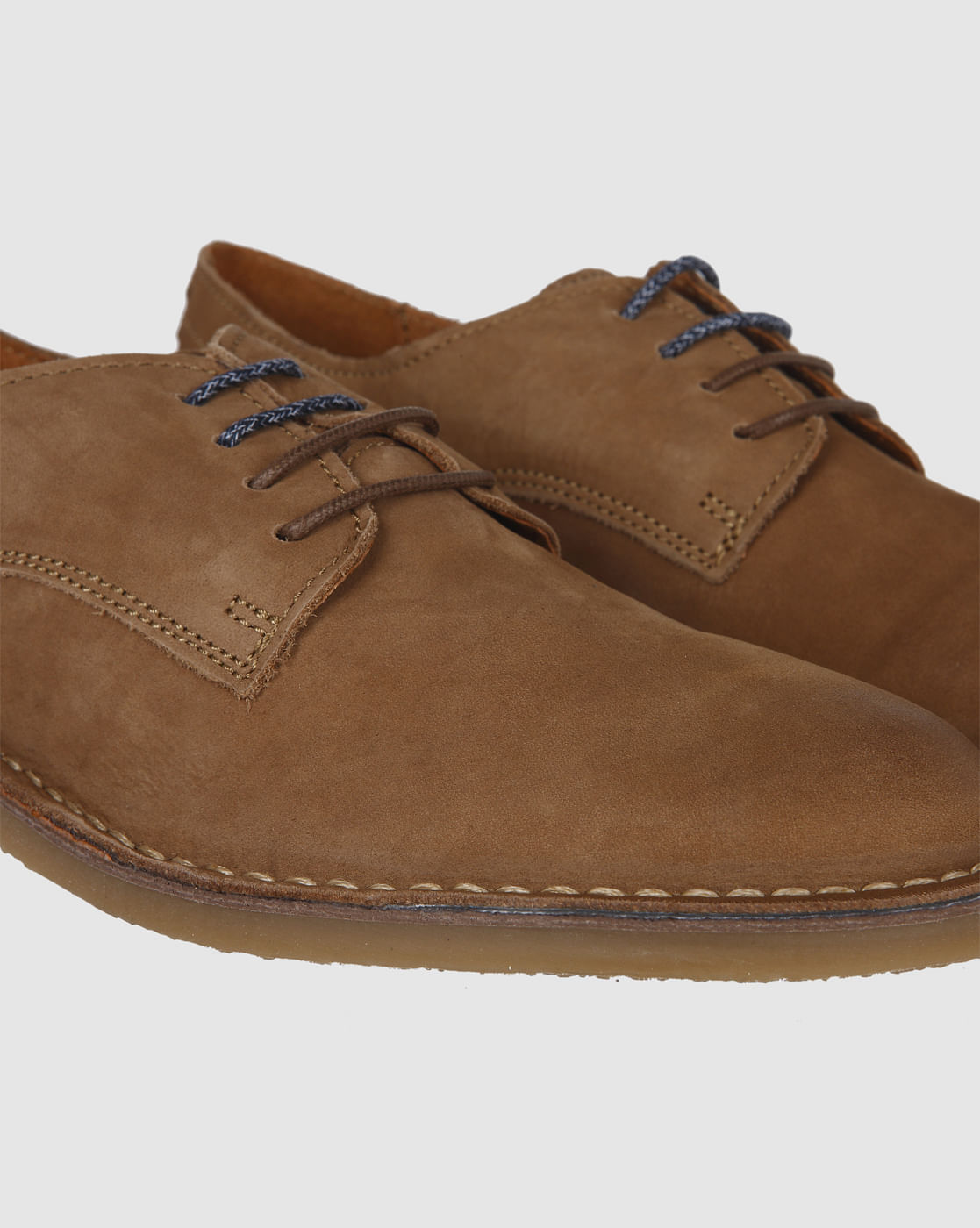 Brown Leather Derby Formal Shoes