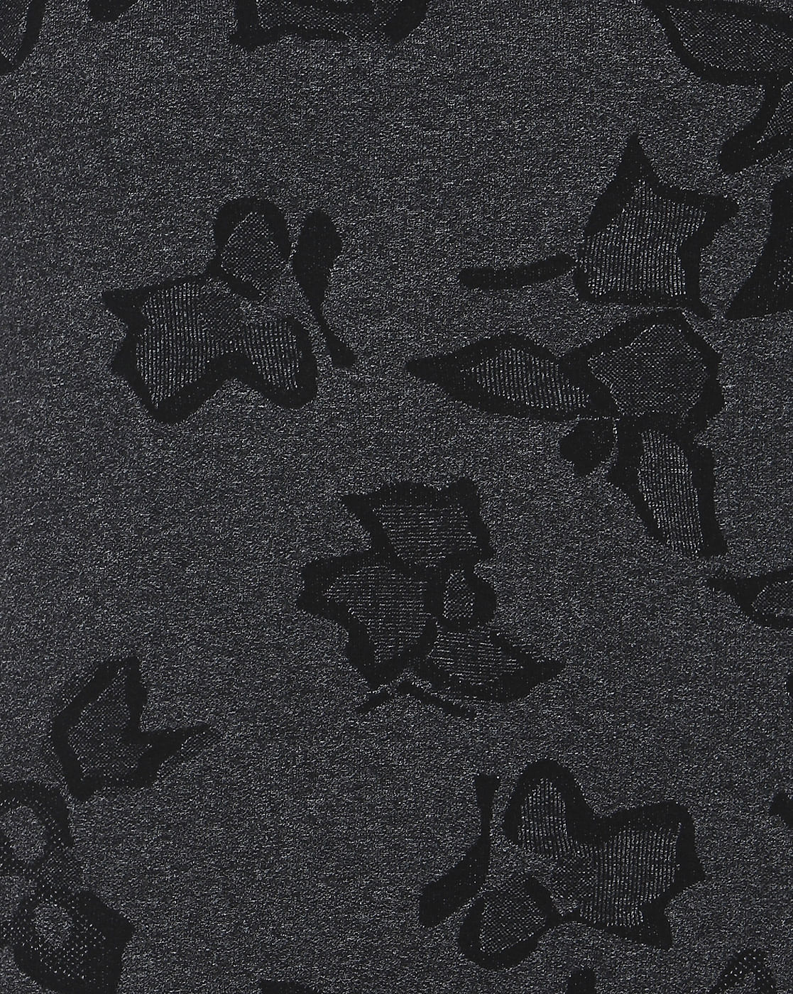 Black Jacquard Abstract Print Crew Neck T-Shirt