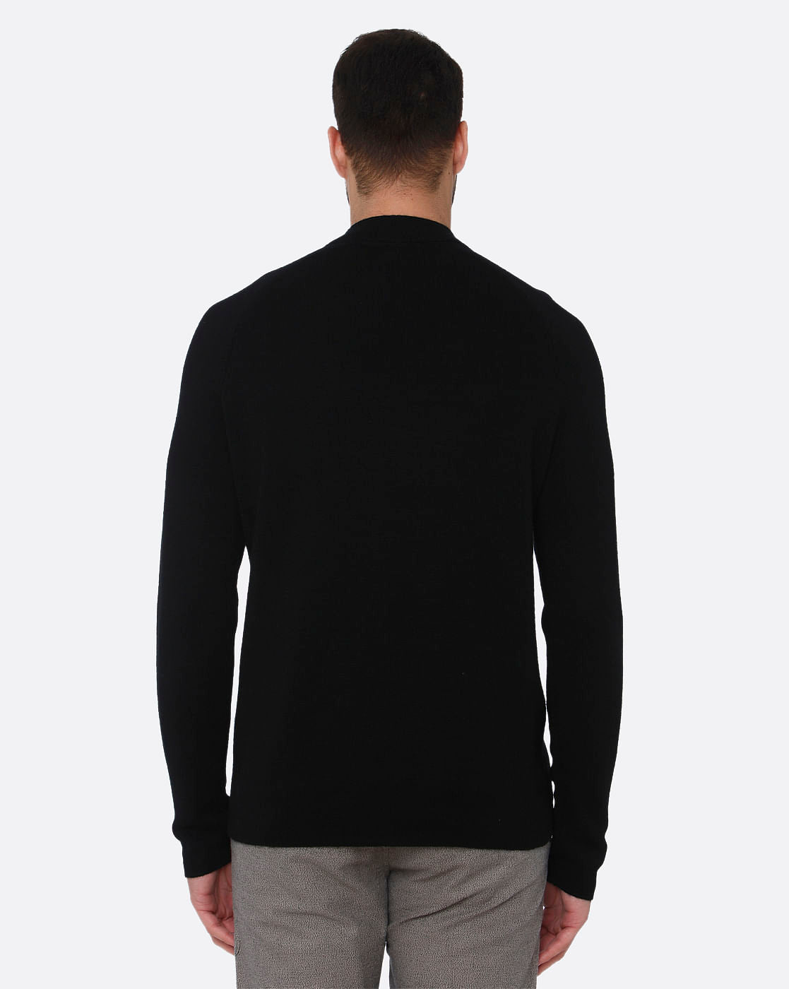 Black Zip Up Cardigan
