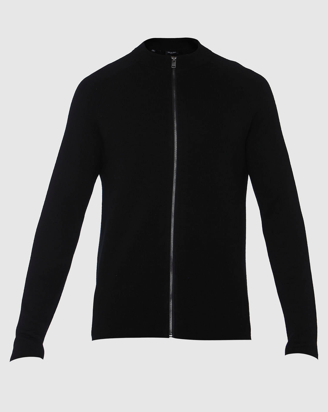 Black Zip Up Cardigan