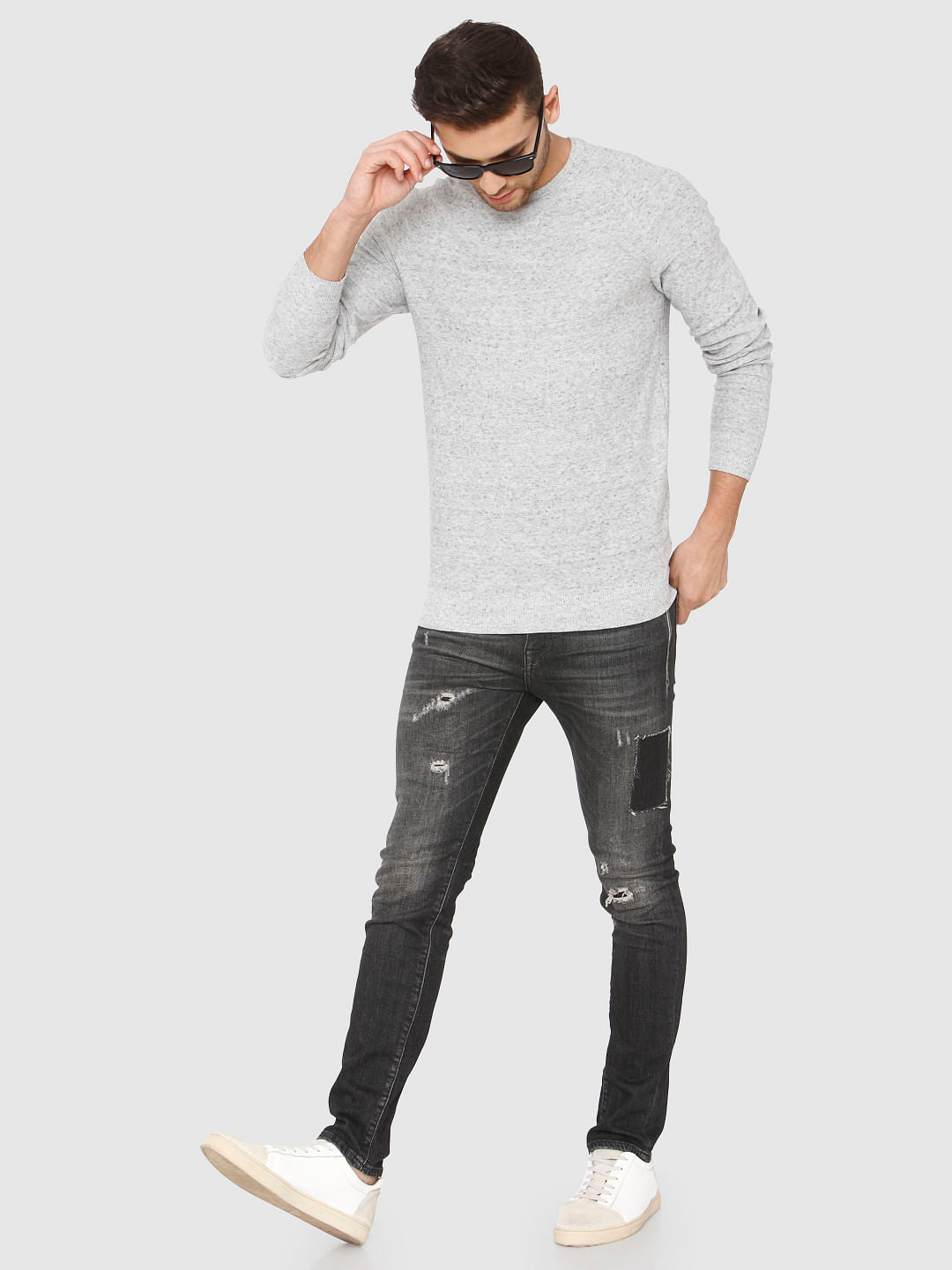 Light Grey Crew Neck Pullover